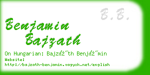 benjamin bajzath business card